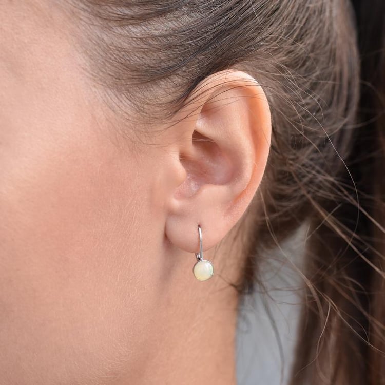 Opálové náušnice ze stříbra 34121