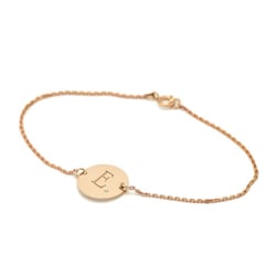 Zlatý náramek s diamantem a s gravírem písmene Dian