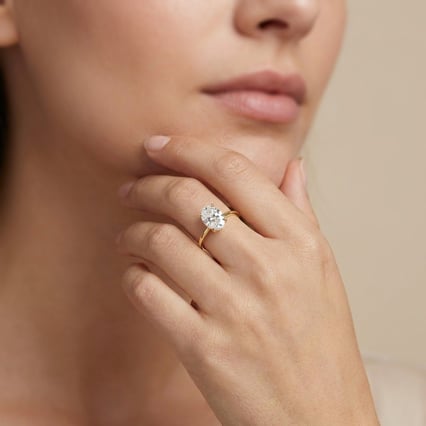 Rozvodový prsten s oval diamantem Frost