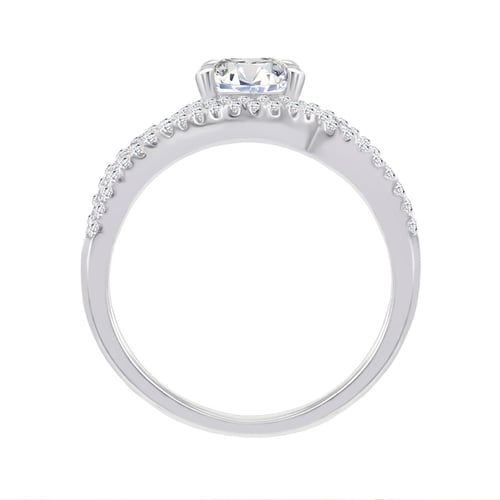 Halo zásnubní prsten plný diamantů Mevlie