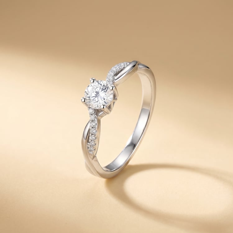 Zásnubní prsten s výběrem písmene a diamanty Aliye 167262