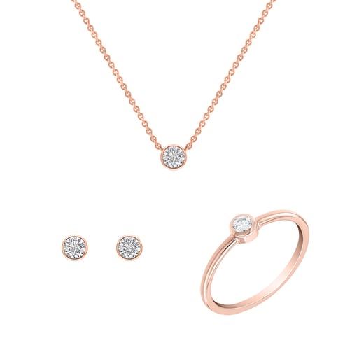 Minimalistická sada šperků s diamanty Livy