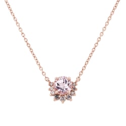 Zlatý náhrdelník s morganitem Alayna