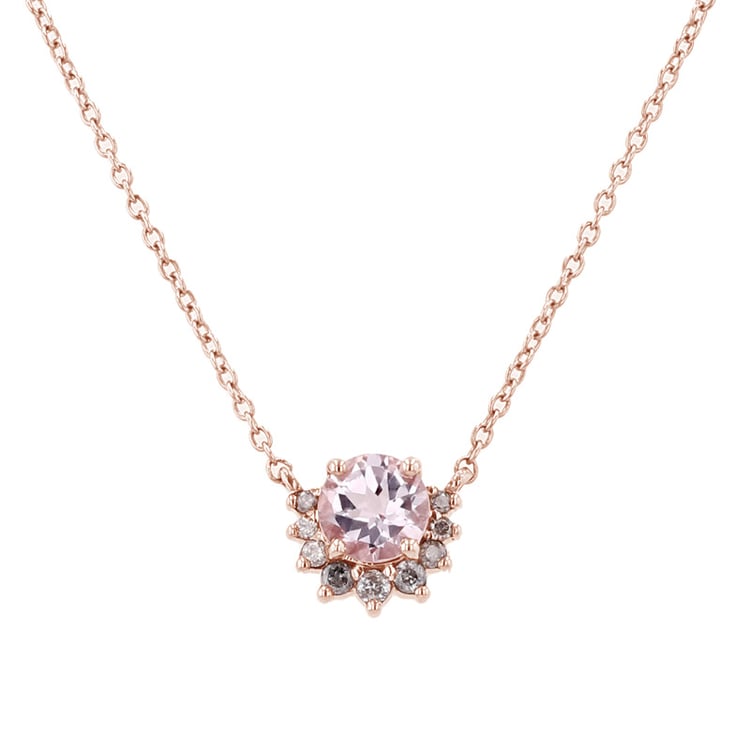 Zlatý náhrdelník s morganitem Alayna