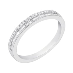 Eternity prsten s round a baguette diamanty Luisa