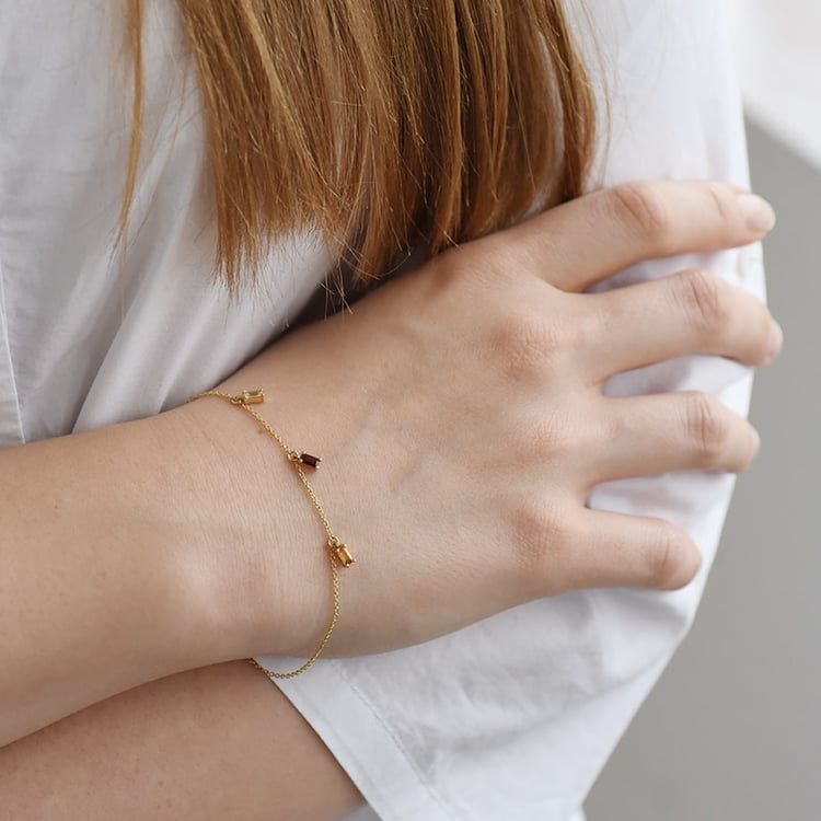 Zlatý náramek s citrínem 90238