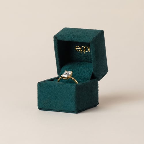 Rozvodový prsten s emerald lab-grown diamantem Lestat
