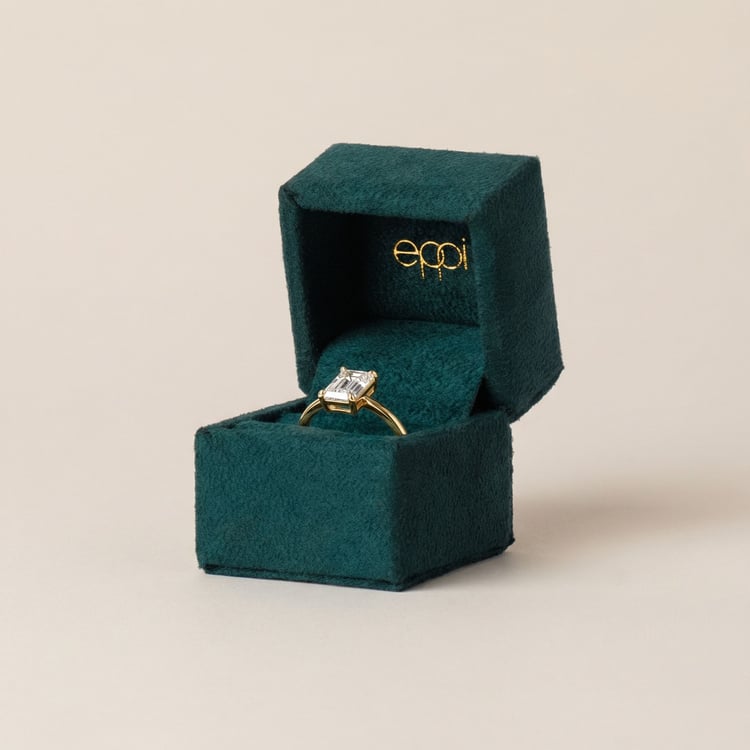 Rozvodový prsten s emerald lab-grown diamantem Olson 165109