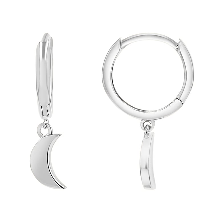 Stříbrné kruhové náušnice s měsíčky Aibek 148646