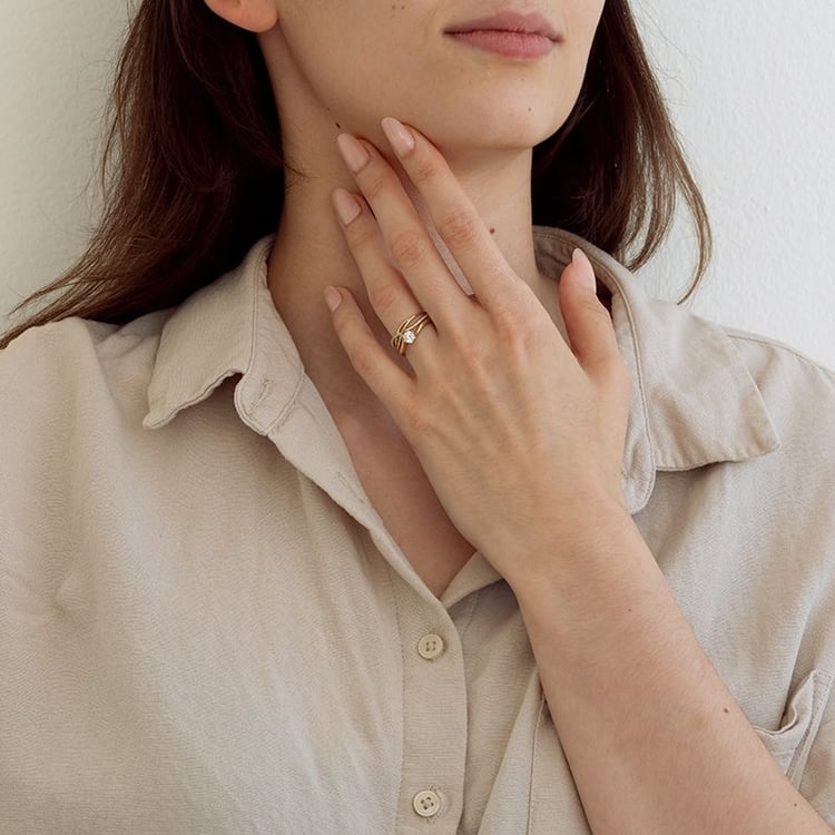 Set prstenů s možností výběru diamantu Izabelle 131667