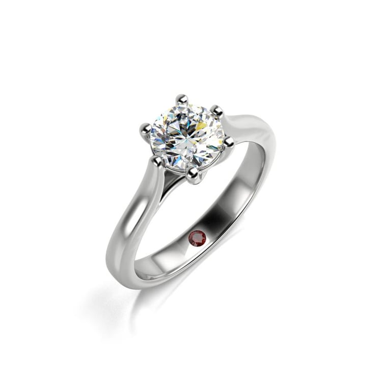 Zásnubní prsten s diamantem a rubínem Nelia