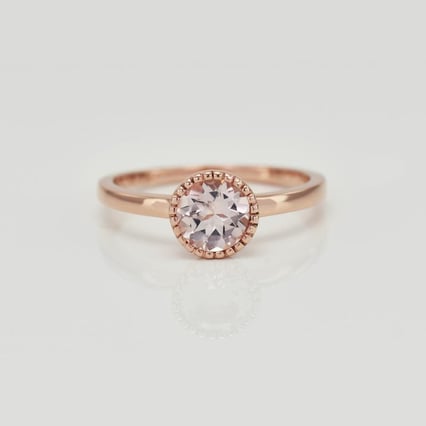 Prsten ze zlata s morganitem Swan