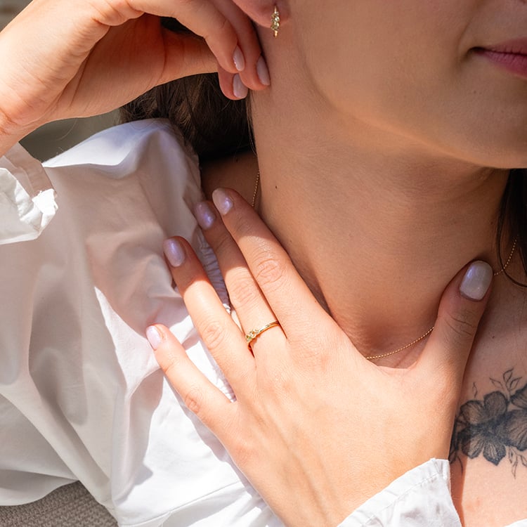 Stříbrný cluster prsten s topazy, quartzy a olivíny Verano 143232