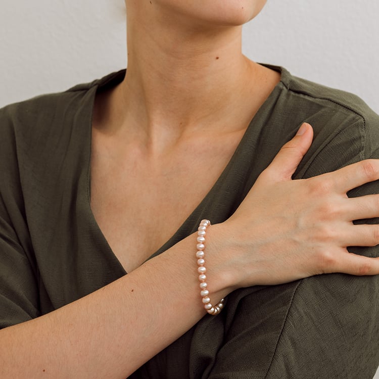 Zlatý perlový náramek Ajanta 129924