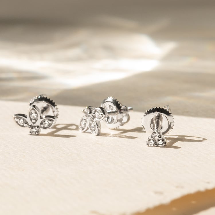 Náušnice s lab-grown diamanty Amina 138859