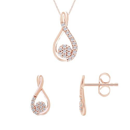 Zlatá sada šperků s lab-grown diamanty Naomi
