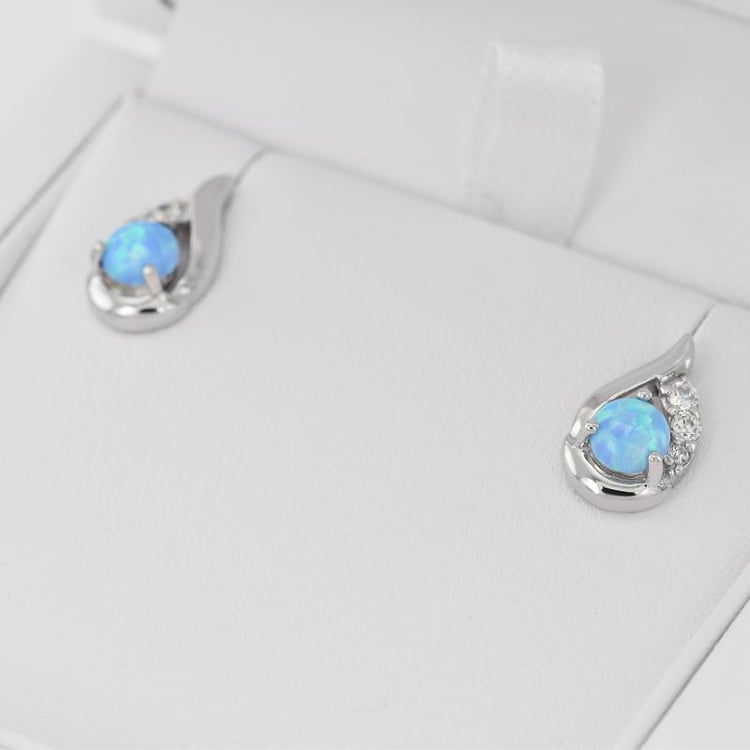 Opálové náušnice ze stříbra 3502