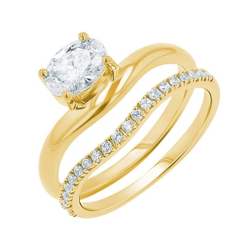 Půvabný set atypických prstýnků s lab-grown diamanty Karina