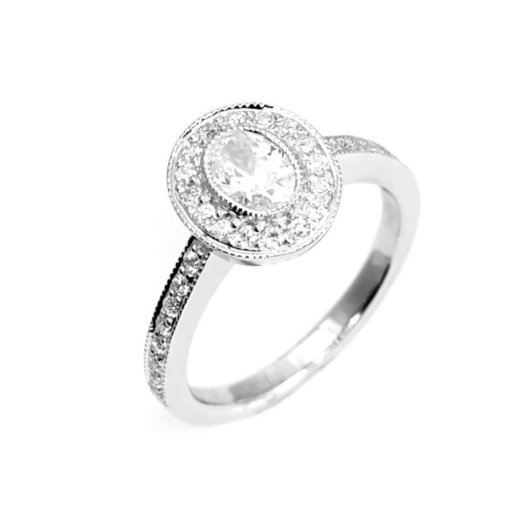 Zásnubní zlatý vintage prsten s diamanty Kaysi 