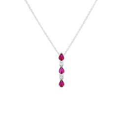 Elegantní přívěsek s diamanty a rubíny Muriel