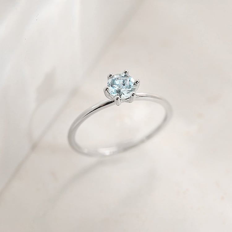 Zásnubní prsten s akvamarínem Birdie 152683