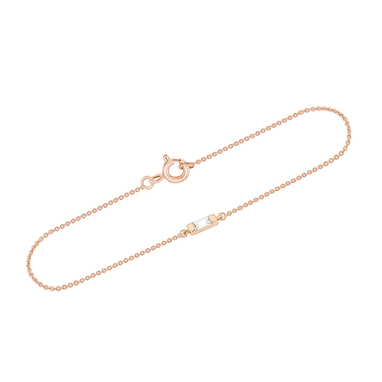 Zlatý náramek s bílým safírem 89071