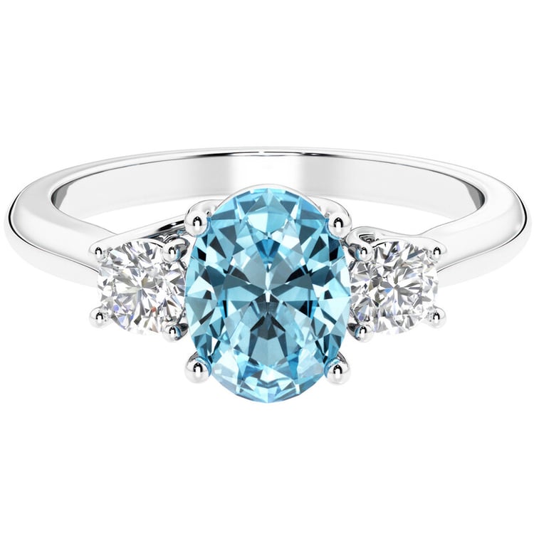 Zásnubní prsten s topazem a lab-grown diamanty Brink 146388