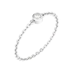 Minimalistický řetízkový prsten s diamantem Jalo