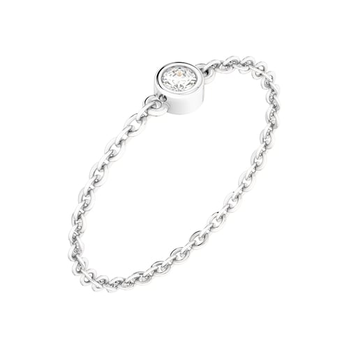 Minimalistický řetízkový prsten s diamantem Jalo