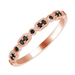 Zlatý eternity prsten s černými diamanty Liam