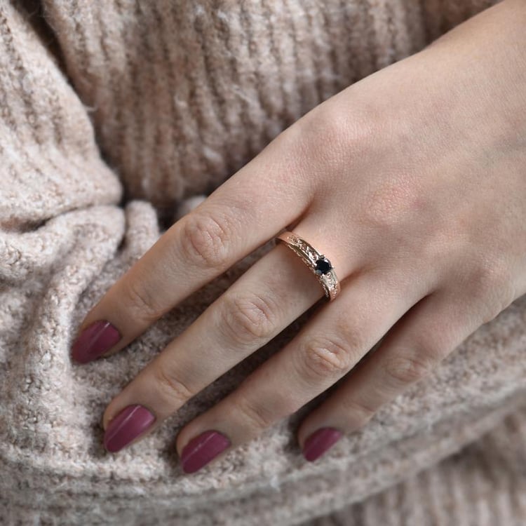 Vintage zlatý zásnubní prsten 39150