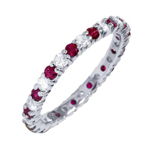 Zlatý prsten s rubíny a diamanty