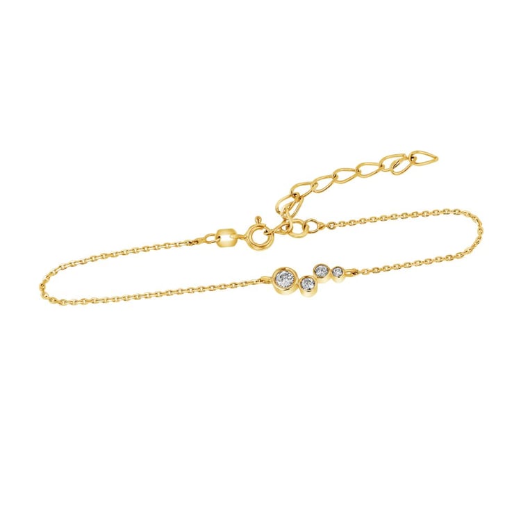 Moderní stříbrný náramek s diamanty Viola 163671