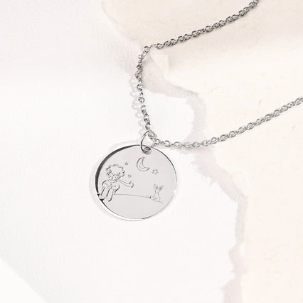 Platinový přívěsek s gravírem dle vaší volby Malý princ s liškou