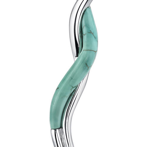 Zajímavý náhrdelník ze stříbra s tyrkysem Clem 5594