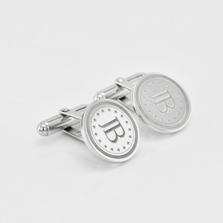 Stříbrné manžetové knoflíčky kulaté s gravírem 19570
