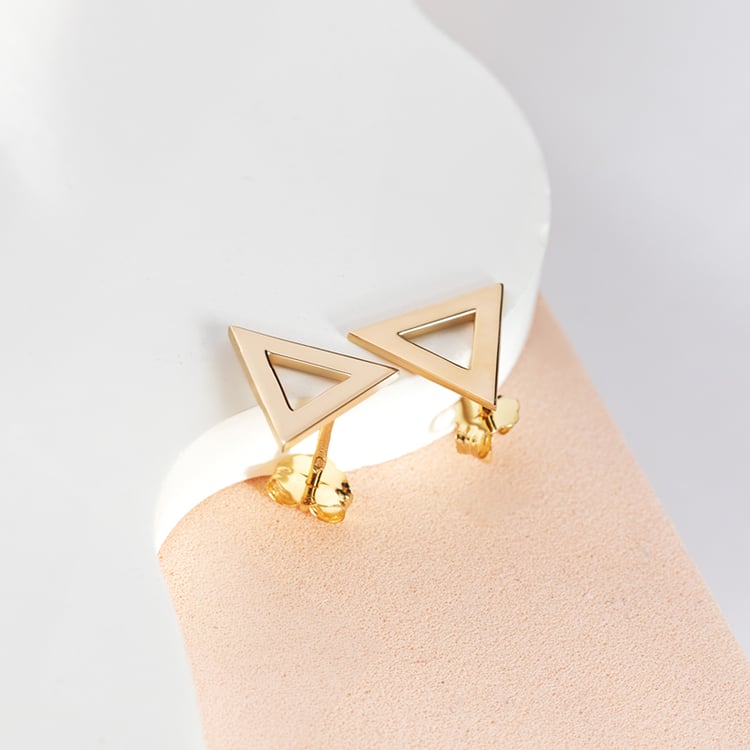 Stříbrné trojúhelníkové náušnice AirTriangl 151226