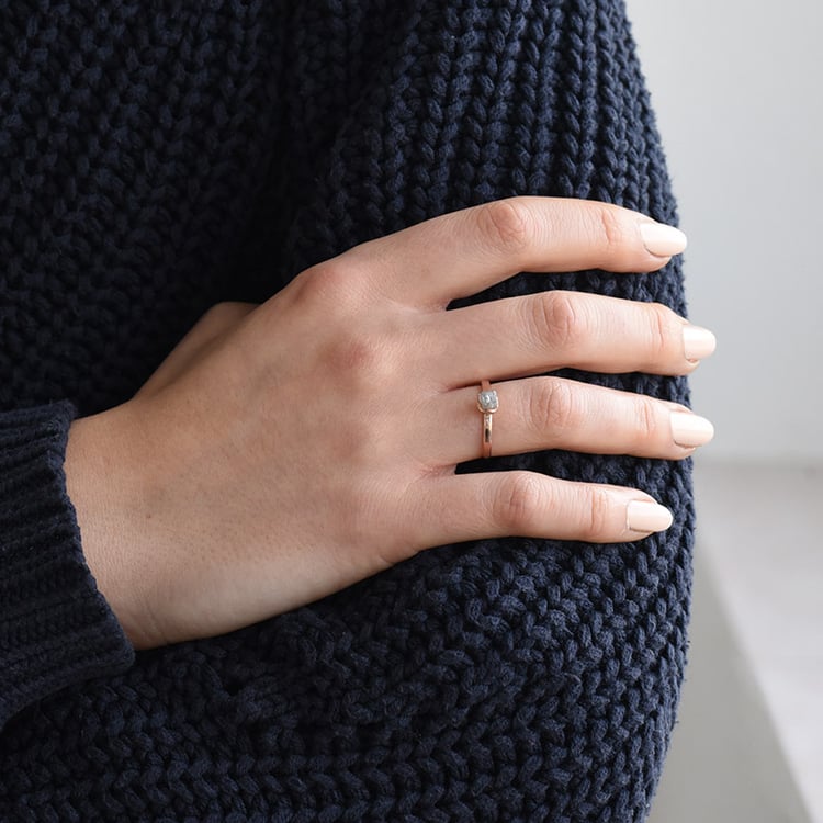 Diamantový zlatý prsten 75140