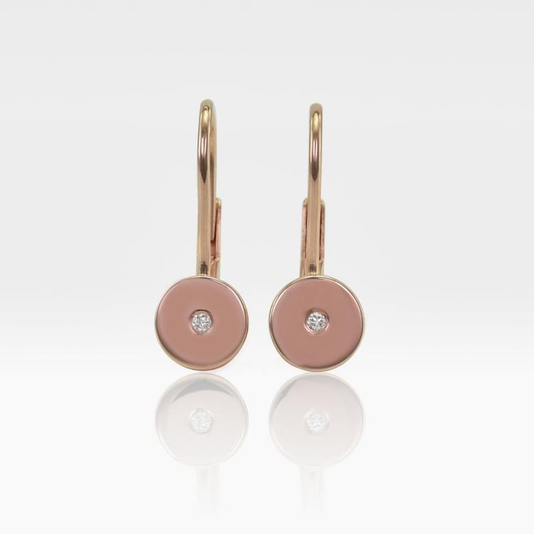 Zlaté náušnice s diamanty 20435