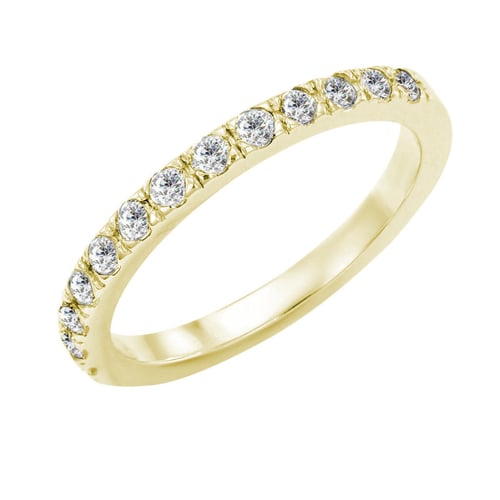 Eternity zlatý prsten s 2 mm lab-grown diamanty Lowum