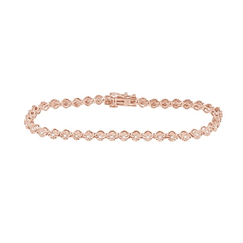 Stříbrný náramek s třpytivými diamanty Jago