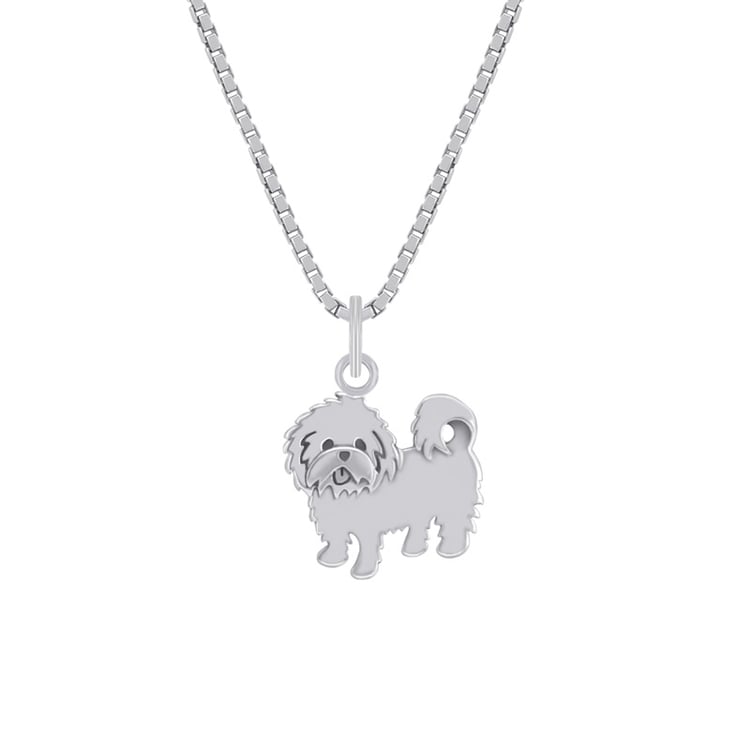 Stříbrný přívěsek s maltézským psíkem