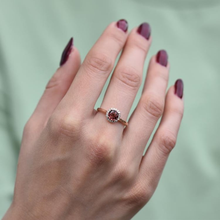 Prsten s turmalínem a diamanty 13118