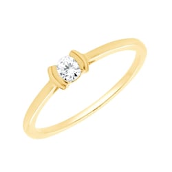 Minimalistický prsten ze stříbra s diamantem Otto