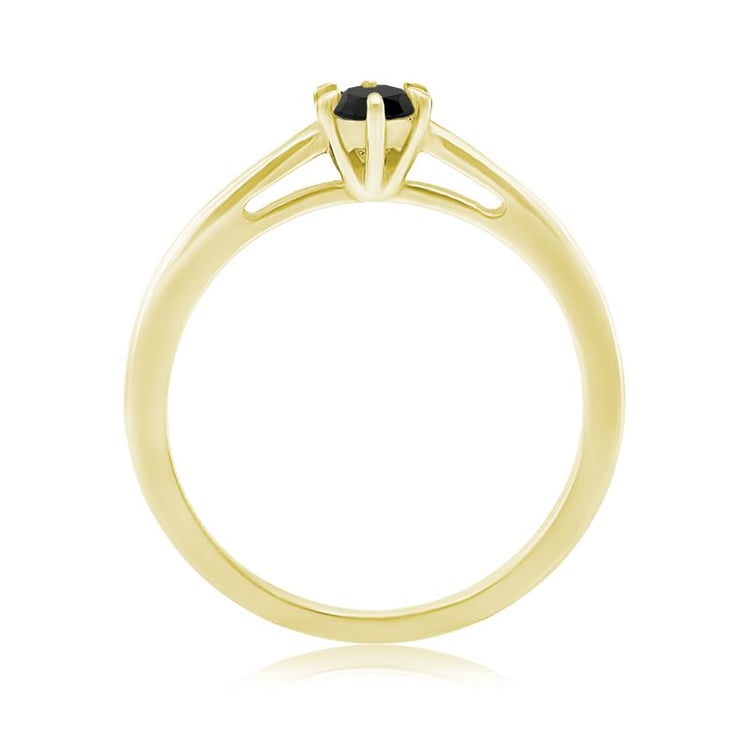 Prsten s černým diamantem 22807
