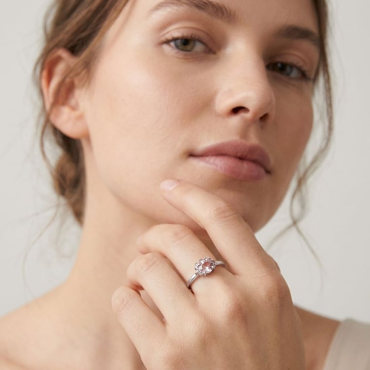 Rozvodový zlatý prsten s morganitem Joshua 165564