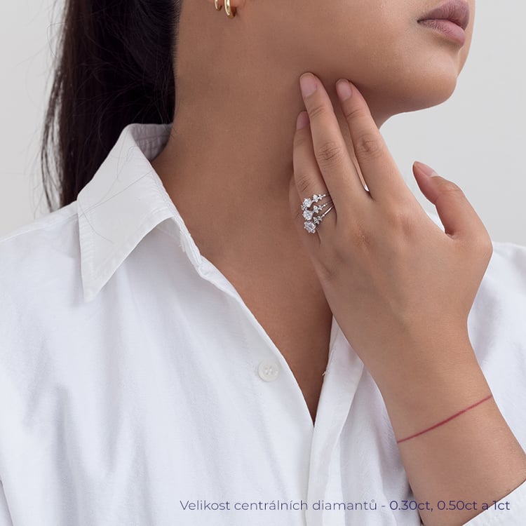 Zásnubní prsten s lab-grown diamanty Olha 128542