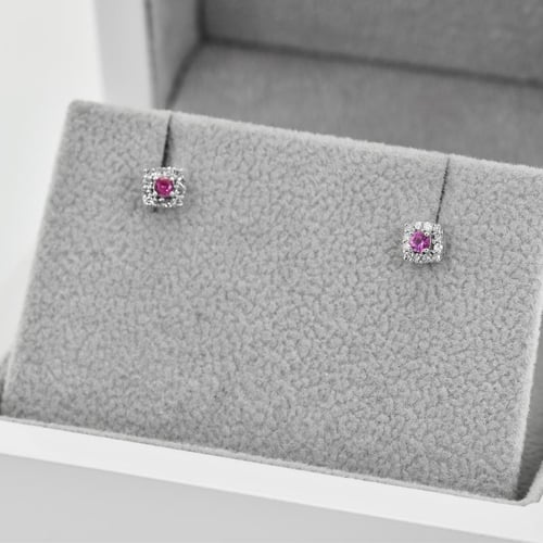 Safírové náušnice s diamanty Sukie