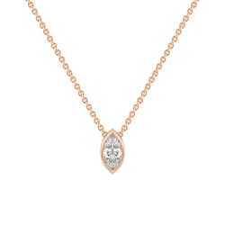 Zlatý náhrdelník s 0.25ct GIA certifikovaným marquise diamantem Rabba