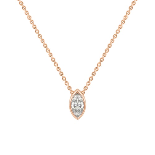 Zlatý náhrdelník s 0.25ct GIA certifikovaným marquise diamantem Rabba
